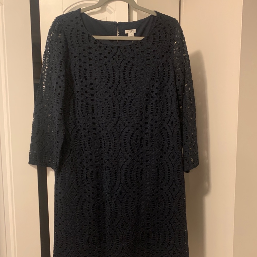 NWT J Crew Factory navy lace dress